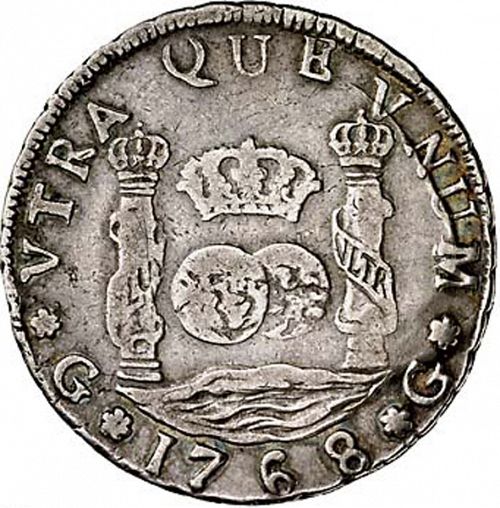 4 Reales Reverse Image minted in SPAIN in 1768P (1759-88  -  CARLOS III)  - The Coin Database