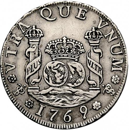 4 Reales Reverse Image minted in SPAIN in 1769JR (1759-88  -  CARLOS III)  - The Coin Database