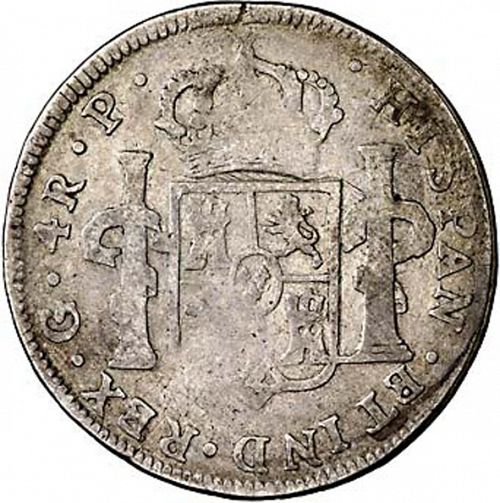4 Reales Reverse Image minted in SPAIN in 1772P (1759-88  -  CARLOS III)  - The Coin Database
