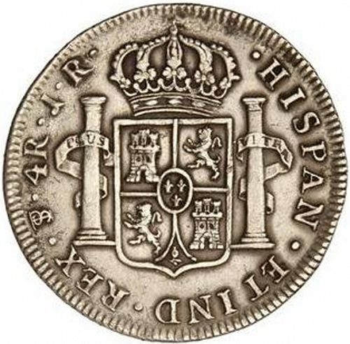 4 Reales Reverse Image minted in SPAIN in 1774JR (1759-88  -  CARLOS III)  - The Coin Database