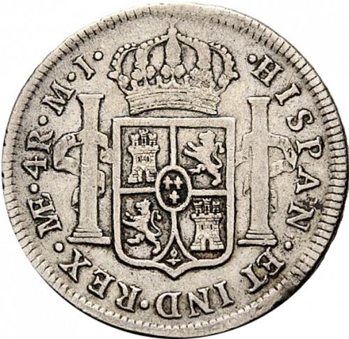 4 Reales Reverse Image minted in SPAIN in 1774MJ (1759-88  -  CARLOS III)  - The Coin Database