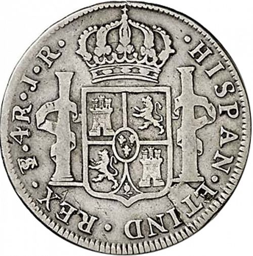 4 Reales Reverse Image minted in SPAIN in 1776JR (1759-88  -  CARLOS III)  - The Coin Database