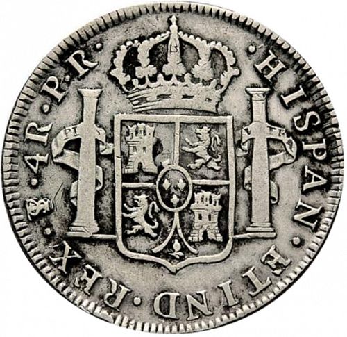 4 Reales Reverse Image minted in SPAIN in 1778PR (1759-88  -  CARLOS III)  - The Coin Database