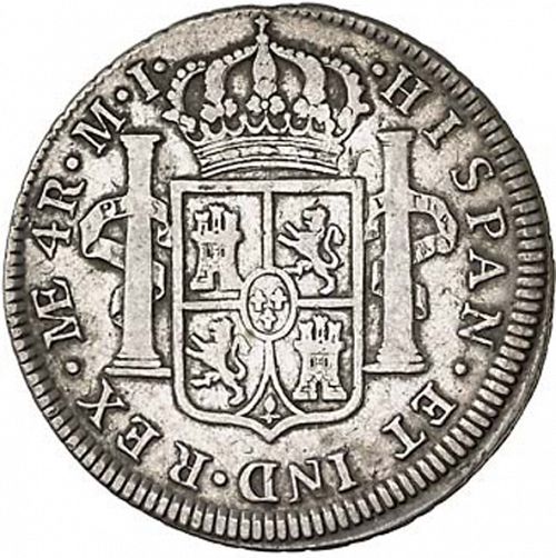 4 Reales Reverse Image minted in SPAIN in 1782MI (1759-88  -  CARLOS III)  - The Coin Database