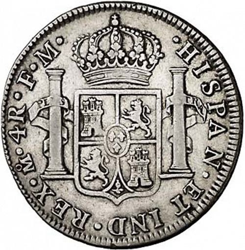 4 Reales Reverse Image minted in SPAIN in 1789FM (1759-88  -  CARLOS III)  - The Coin Database