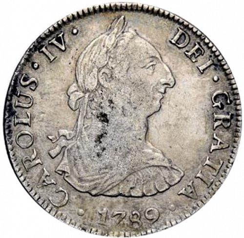 4 Reales Obverse Image minted in SPAIN in 1789FM (1788-08  -  CARLOS IV)  - The Coin Database