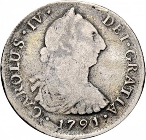 4 Reales Obverse Image minted in SPAIN in 1791IJ (1788-08  -  CARLOS IV)  - The Coin Database