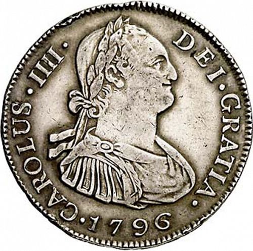 4 Reales Obverse Image minted in SPAIN in 1796M (1788-08  -  CARLOS IV)  - The Coin Database