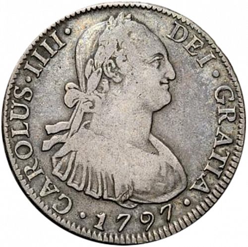 4 Reales Obverse Image minted in SPAIN in 1797DA (1788-08  -  CARLOS IV)  - The Coin Database
