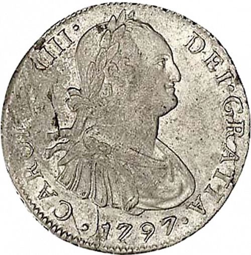 4 Reales Obverse Image minted in SPAIN in 1797IJ (1788-08  -  CARLOS IV)  - The Coin Database