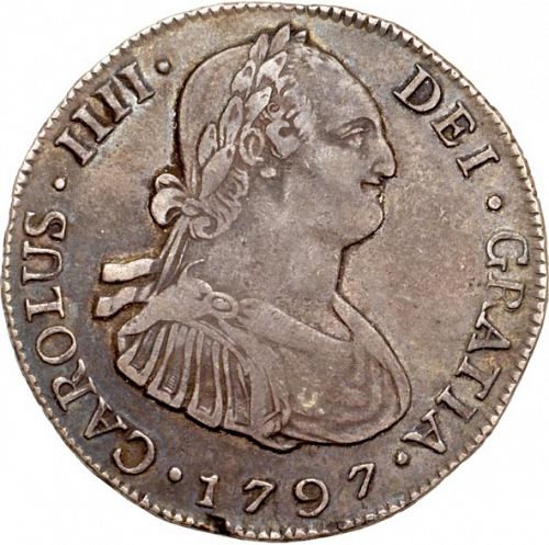 4 Reales Obverse Image minted in SPAIN in 1797M (1788-08  -  CARLOS IV)  - The Coin Database