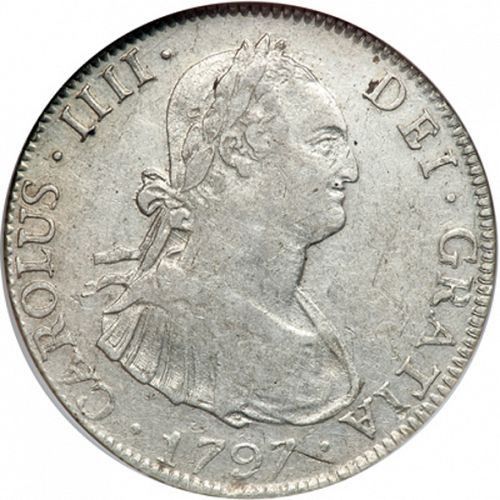 4 Reales Obverse Image minted in SPAIN in 1797PP (1788-08  -  CARLOS IV)  - The Coin Database
