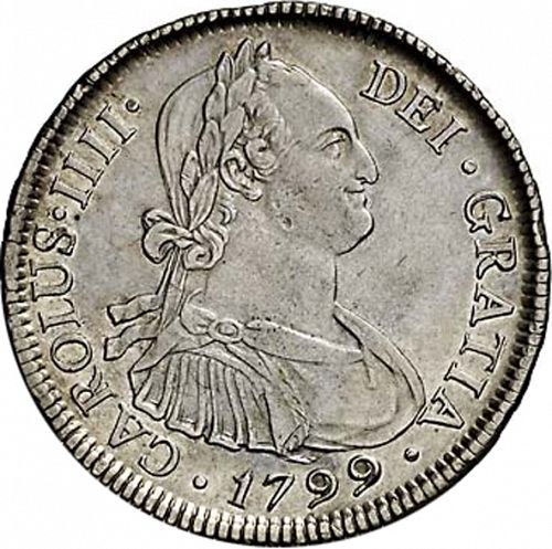 4 Reales Obverse Image minted in SPAIN in 1799DA (1788-08  -  CARLOS IV)  - The Coin Database