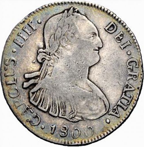 4 Reales Obverse Image minted in SPAIN in 1800M (1788-08  -  CARLOS IV)  - The Coin Database