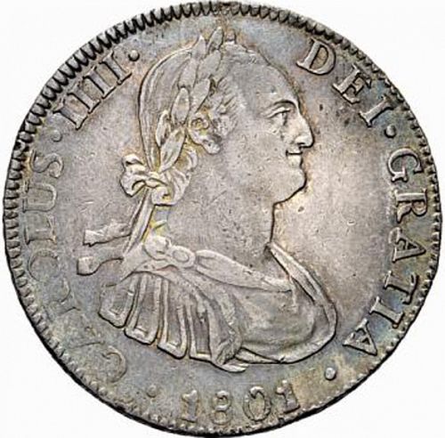 4 Reales Obverse Image minted in SPAIN in 1801FT (1788-08  -  CARLOS IV)  - The Coin Database