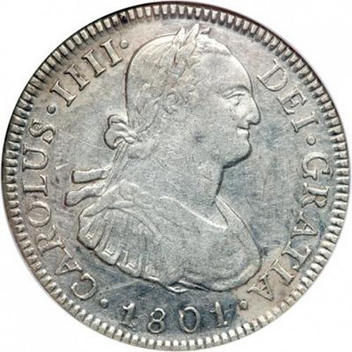 4 Reales Obverse Image minted in SPAIN in 1801PP (1788-08  -  CARLOS IV)  - The Coin Database