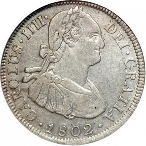 4 Reales Obverse Image minted in SPAIN in 1802PP (1788-08  -  CARLOS IV)  - The Coin Database