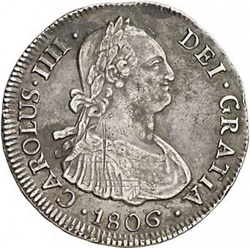 4 Reales Obverse Image minted in SPAIN in 1806FJ (1788-08  -  CARLOS IV)  - The Coin Database