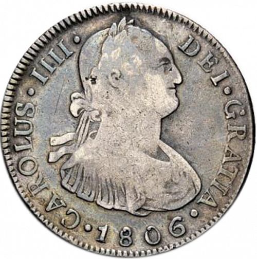 4 Reales Obverse Image minted in SPAIN in 1806M (1788-08  -  CARLOS IV)  - The Coin Database