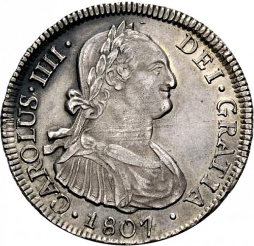 4 Reales Obverse Image minted in SPAIN in 1807FJ (1788-08  -  CARLOS IV)  - The Coin Database