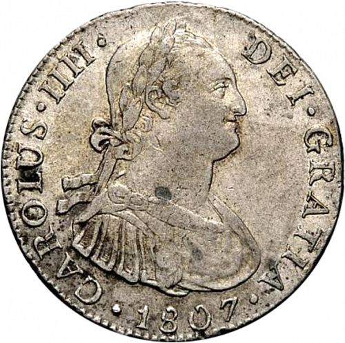 4 Reales Obverse Image minted in SPAIN in 1807JP (1788-08  -  CARLOS IV)  - The Coin Database