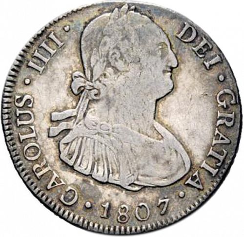 4 Reales Obverse Image minted in SPAIN in 1807M (1788-08  -  CARLOS IV)  - The Coin Database