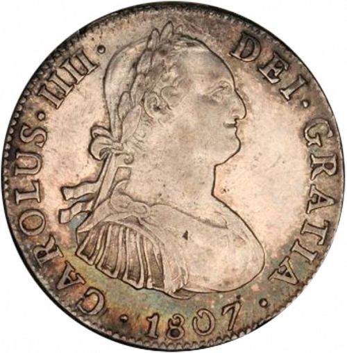 4 Reales Obverse Image minted in SPAIN in 1807TH (1788-08  -  CARLOS IV)  - The Coin Database