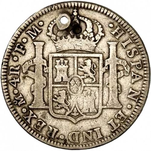 4 Reales Reverse Image minted in SPAIN in 1790FM (1788-08  -  CARLOS IV)  - The Coin Database