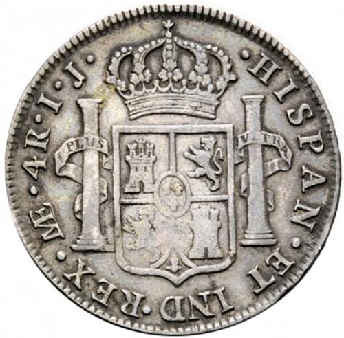4 Reales Reverse Image minted in SPAIN in 1790IJ (1788-08  -  CARLOS IV)  - The Coin Database