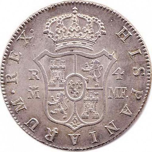 4 Reales Reverse Image minted in SPAIN in 1792MF (1788-08  -  CARLOS IV)  - The Coin Database