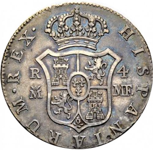 4 Reales Reverse Image minted in SPAIN in 1793MF (1788-08  -  CARLOS IV)  - The Coin Database