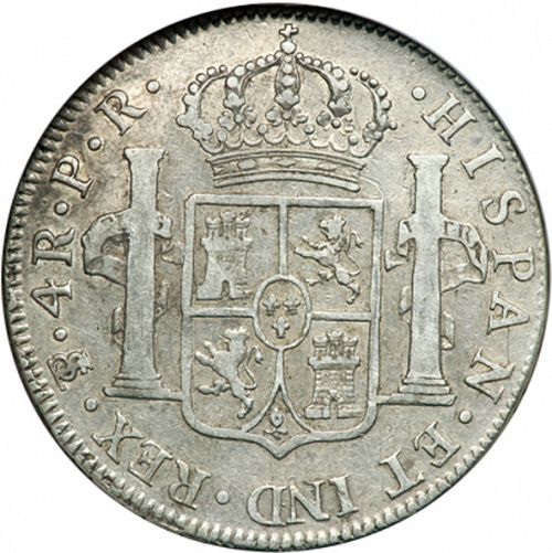 4 Reales Reverse Image minted in SPAIN in 1794PR (1788-08  -  CARLOS IV)  - The Coin Database