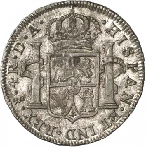 4 Reales Reverse Image minted in SPAIN in 1795DA (1788-08  -  CARLOS IV)  - The Coin Database
