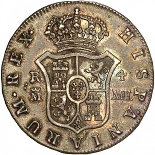 4 Reales Reverse Image minted in SPAIN in 1796MF (1788-08  -  CARLOS IV)  - The Coin Database
