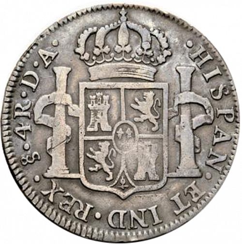 4 Reales Reverse Image minted in SPAIN in 1797DA (1788-08  -  CARLOS IV)  - The Coin Database