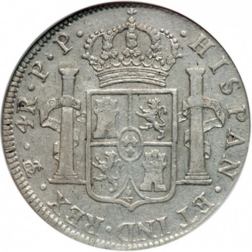 4 Reales Reverse Image minted in SPAIN in 1797PP (1788-08  -  CARLOS IV)  - The Coin Database