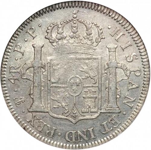 4 Reales Reverse Image minted in SPAIN in 1799PP (1788-08  -  CARLOS IV)  - The Coin Database