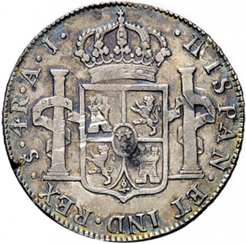 4 Reales Reverse Image minted in SPAIN in 1800AJ (1788-08  -  CARLOS IV)  - The Coin Database