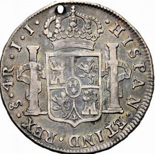4 Reales Reverse Image minted in SPAIN in 1802JJ (1788-08  -  CARLOS IV)  - The Coin Database