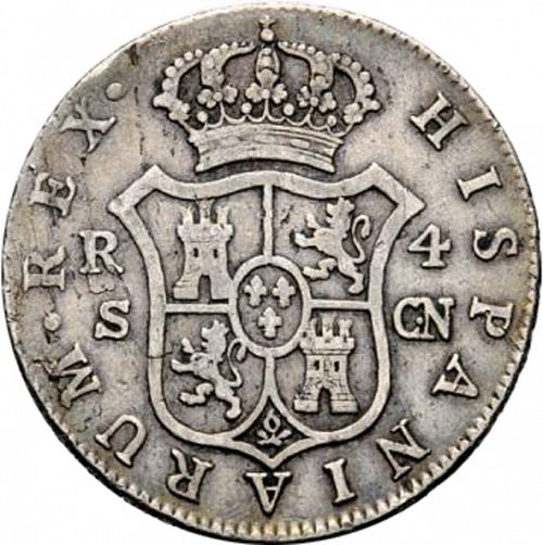4 Reales Reverse Image minted in SPAIN in 1803CN (1788-08  -  CARLOS IV)  - The Coin Database