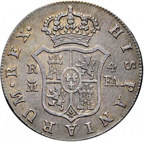 4 Reales Reverse Image minted in SPAIN in 1805FA (1788-08  -  CARLOS IV)  - The Coin Database