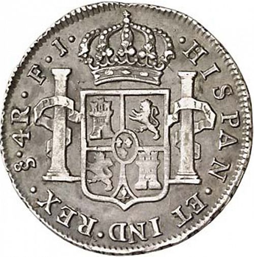 4 Reales Reverse Image minted in SPAIN in 1806FJ (1788-08  -  CARLOS IV)  - The Coin Database