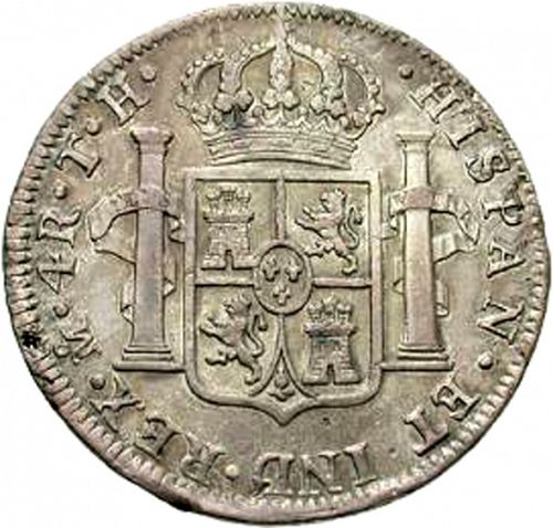 4 Reales Reverse Image minted in SPAIN in 1806TH (1788-08  -  CARLOS IV)  - The Coin Database