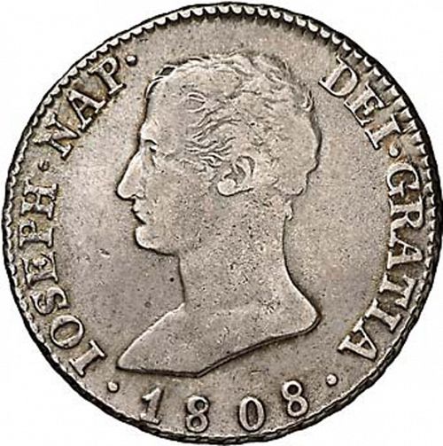 4 Reales Obverse Image minted in SPAIN in 1808AI (1808-13  -  JOSE NAPOLEON)  - The Coin Database