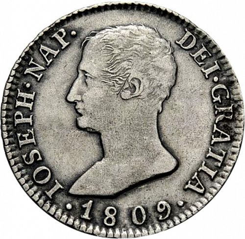 4 Reales Obverse Image minted in SPAIN in 1809AI (1808-13  -  JOSE NAPOLEON)  - The Coin Database