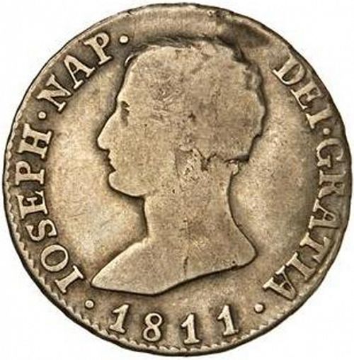 4 Reales Obverse Image minted in SPAIN in 1811RS (1808-13  -  JOSE NAPOLEON)  - The Coin Database