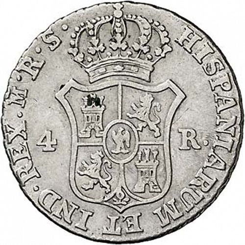 4 Reales Reverse Image minted in SPAIN in 1812RS (1808-13  -  JOSE NAPOLEON)  - The Coin Database