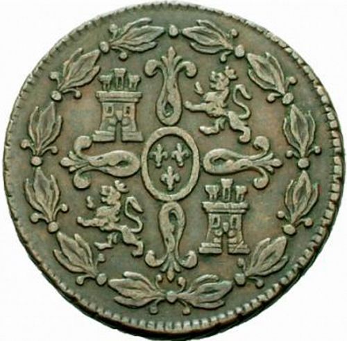4 Maravedies Reverse Image minted in SPAIN in 1773 (1759-88  -  CARLOS III)  - The Coin Database