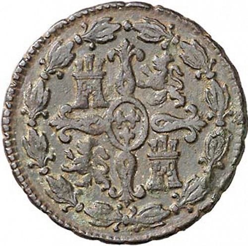 4 Maravedies Reverse Image minted in SPAIN in 1782 (1759-88  -  CARLOS III)  - The Coin Database