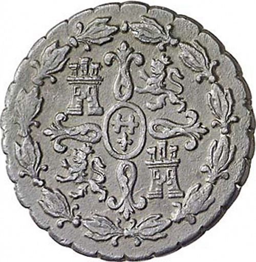 4 Maravedies Reverse Image minted in SPAIN in 1785 (1759-88  -  CARLOS III)  - The Coin Database